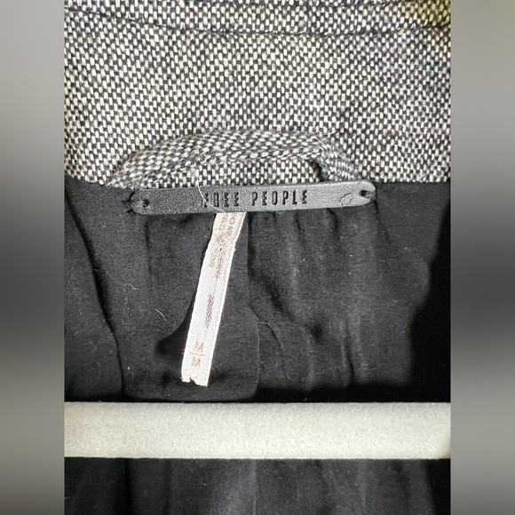 FREE PEOPLE Gray black wool blend with orange detail duster cardigan size M - Picture 11 of 14